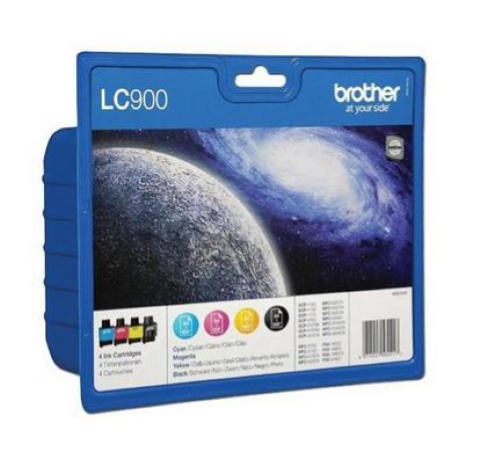 BROTHER LC-900VALBP KIT INK C,Y,M,BK **